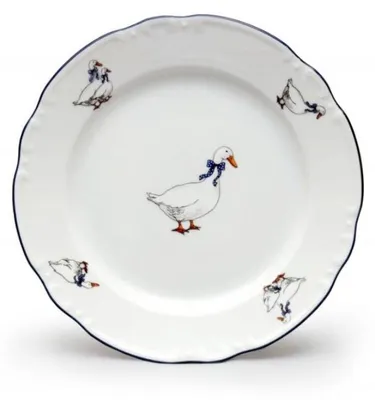 Image de Thun 1794 Assiette à dessert, oies, 17 cm, porcelaine tchèque, Constance, Thun