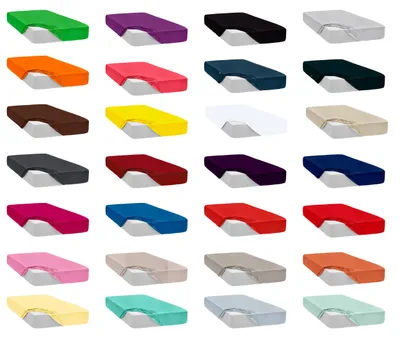 Produktbild von Spannbettlaken Jersey Spannbetttuch 100% Baumwolle Bettlaken Spannbettuch Laken 28 Farben, Größe:70 x 140 cm, Farbe:Grau