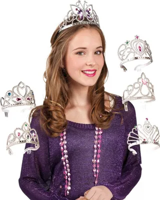 Produktbild von Prinzessin Diadem für Kinder silber-bunt - Einheitsgröße