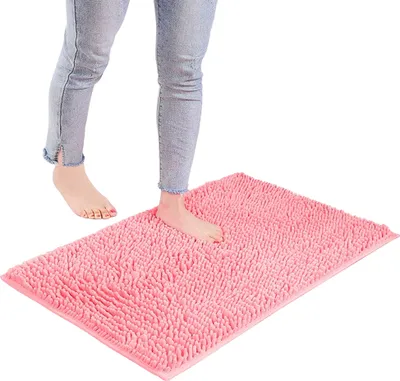 Image de 2 pièces tapis de bain antidérapant tapis de salle de bain 40x60 cm - tapis de bain WC tapis de sol moelleux ou tapis de bain pour douche, baignoire et toilettes