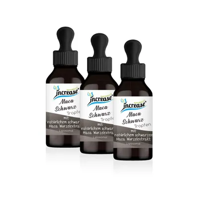Image de Nimm 3, action Liposomale : Gouttes concentrées de Maca noir - 3000 mg de Maca noir par jour (270 000 mg de Maca noir dans 3 flacons) - Huile MCT cétogène