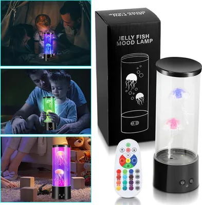 Obrázok produktu pre TolleTour LED medúzy nočné osvetlenie dekoratívne RGB náladové svetlo akvárium lávová lampa farebné umelé