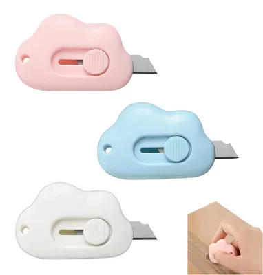 Immagine prodotto di Mini coltelli multiuso, set da 3 pezzi, retrattili, in acciaio inossidabile, ideali per aprire pacchi
