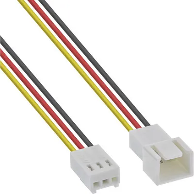 Produktbild von InLine® Lüfterkabel Verlängerung, 3pol Molex Stecker/Buchse, Tachosignal, 2m