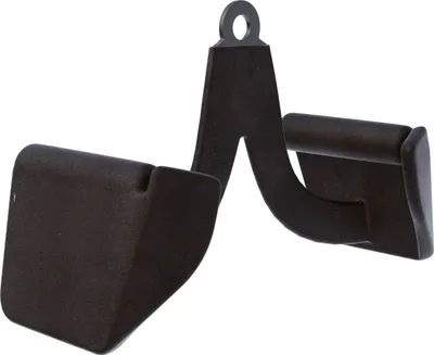 Produktbild von GORILLA SPORTS® Rudergriffe - V Form, T-Stange, Latzugstange, Stahl mit Gummi Hand-Grips - Riemenscheibe für Kabelmaschine, Trizeps Griffe, Pull-Down, Kabelzug, Krafttraining