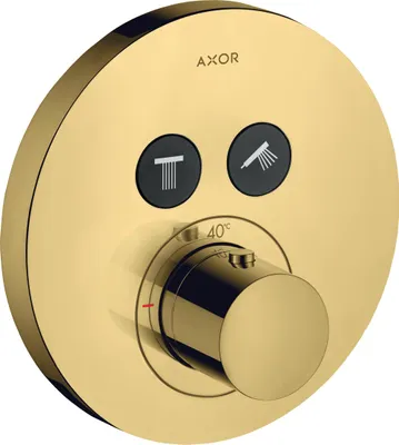 Produktbild von Thermostat AXOR SHOWERSELECT ROUND UP für 2 Verbraucher polished gold optic polished gold optic