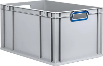 Produktbild von Allit EuroBox 632, 600x400x320 mm, Griffe offen, grau/blau
