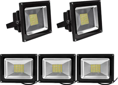 Immagine prodotto di 5 pezzi di faretti LED SMD da 50 W, Greenmigo IP65, faretti da cantiere, faretti da esterno, faretti da parete, faretti da esterno, 85-265 V CA