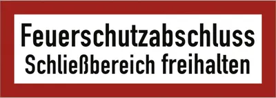 Produktbild von Dreifke® Aufkleber Feuerschutzabschluss Schließbereich freihalten, Folie, 297...