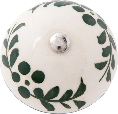 Produktbild von Clayre & Eef Türknauf Ø 4 cm Beige Keramik Blumen