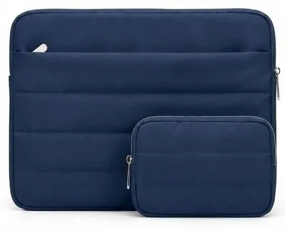 Image de Housse Ordinateur Portable 15 Pouces Compatible avec MacBook Air Lenovo Dell Acer Asus - Bleu Marine