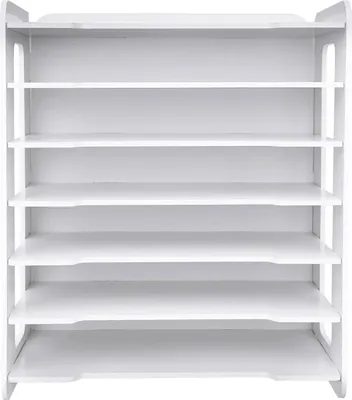 Produktbild von Schreibtisch Organizer - 7-stöckiges A4 Ablagefach - Papierablage für Büro - PVC - 34x25x39 cm - Weiß