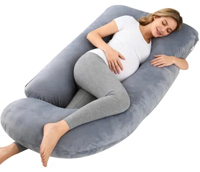 Image de Solidchoice - Coussin de grossesse en forme de U, 145 cm, avec housse amovible