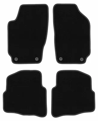 Productafbeelding van Velours automatten voor Skoda Fabia I 1999-2007 (hatchback/sedan/stationwagen) – 4-delig, zwart, op maat – Wielganizator BASIC