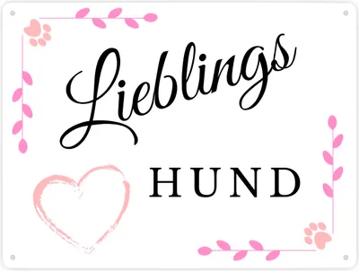 Produktbild von Lieblings Hund Metallschild XXL in 28x38 cm für die Hundehütte