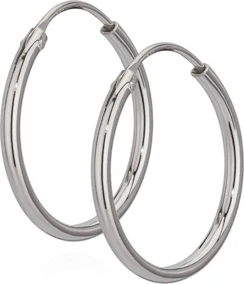 Produktbild von Paar 925 Sterling Silber Creole Ohrringe Ohrschmuck Ohrhänger 20mm 5074