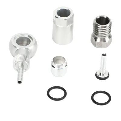 Imagen del producto de Conectores tipo "oliva" para mangueras hidráulicas de bicicleta, kit de conectores tipo "oliva" para mangueras hidráulicas de bicicleta, conjunto de conectores para mangueras hidráulicas de bicicleta, conector tipo "oliva" para mangueras de freno de disco hidráulico de bicicleta, kit de conectores para mangueras de freno de bicicleta, conjunto de conectores para mangueras de freno de bicicleta