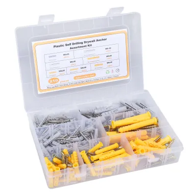 Productafbeelding van Zelfborende schroeven set, Platte schroeven met kruiskop, Metalen zelfborende schroeven, Set wandankers, Set ankerbouten, Set bevestigingsmaterialen