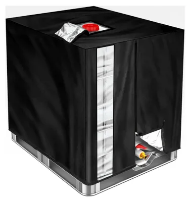 Produktbild von IBC Tankabdeckung, 1000L IBC Containerabdeckung, Abdeckplane für Wassertank, Schutzhülle für IBC Tank mit Sichtfenster, Schutzhaube für Regenwassertank (120 * 100 * 116 cm)