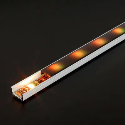 Image de Barrette d'éclairage LED en aluminium – 2000 x 17 x 8 mm – Profil en U – Blanc – 1 pièce [41010A2-WH]