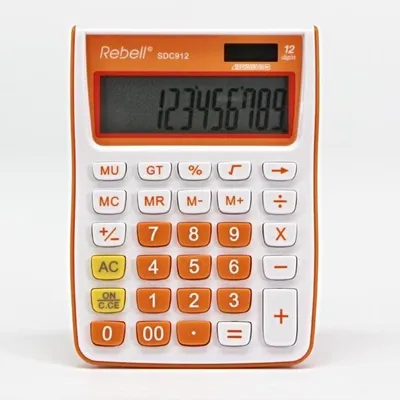 Produktbild von Rebell SDC912 Taschenrechner Desktop Einfacher Taschenrechner Orange