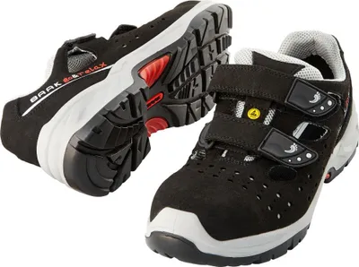 Produktbild von Sicherheitssandale Hardy Gr.43 schwarz/grau Mikrofaser S1P SRC ESD EN 20345 Baak