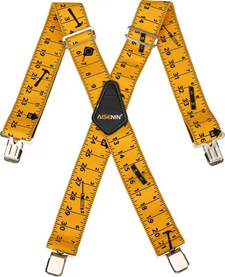 Produktbild von Hosenträger X Form Gelb Zollstock Muster