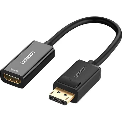 Image de Câble adaptateur Ugreen DisplayPort (mâle) - HDMI (femelle) 4K x 2K noir (MM137)