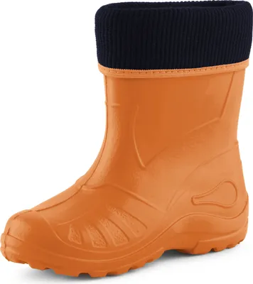 Produktbild von Ladeheid Kinder Mädchen Jungen Federleichte Eva Thermo Gummistiefel Gefüttert KL058 (Orange, 26)