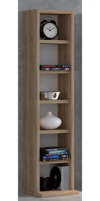 Produktbild von VCM Holzregal stehend | platzsparender CD Schrank für 102 CDs oder 36 DVDs | Maße: H. 92 x B. 21 x T. 20 cm | Elegantes DVD Regal stehend | Blu-Ray Regal | CD Regal - Elementa