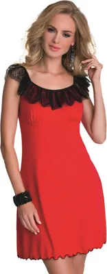 Produktbild von Eldar - Elisa - wunderschönes Unterkleid mit Spitze - rot/schwarz