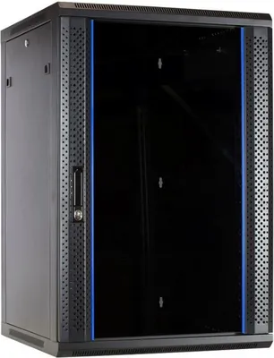 Produktbild von 22 HE Serverschrank, Wandgehäuse mit Glastür (BxTxH) 600 x 600 x 1100mm