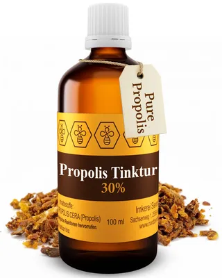 Produktbild von Nordbienchen Propolis Tinktur 30%, Propolis Tropfen, Bienenharz, 100ml