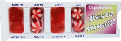 Produktbild von Tablettenbox Beste Oma gefüllt mit Fruchtgummi Scherzartikel 25g