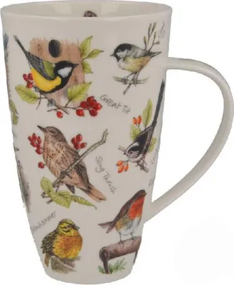 Produktbild von XXL Dunoon Becher, Tasse Henley Birdlife mit Vögeln 600ml Porzellan Formano