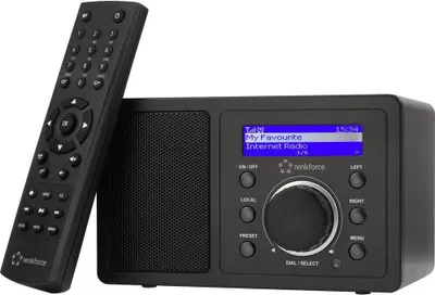 Produktbild von Renkforce RF-IR-MONO1 Internet Tischradio Internet Bluetooth®, AUX, WLAN, Internetradio DLNA-fähig Schwarz