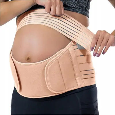 Produktbild von Schwangerschaftsgürtel - Bauchstützgürtel für Schwangere - Bauchstütze - Nylon und Elasthan - XXL (110–140 cm)