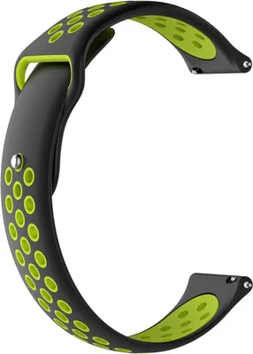 Produktbild von BStrap Silicone Sport Armband für Samsung Galaxy Watch 42mm, black/green