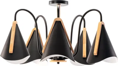 Produktbild von tooLight Pendellampe App607-5C Skandinavisch 5-Arm Schwarz 5-Lichtquelle E27 55X55X37Cm