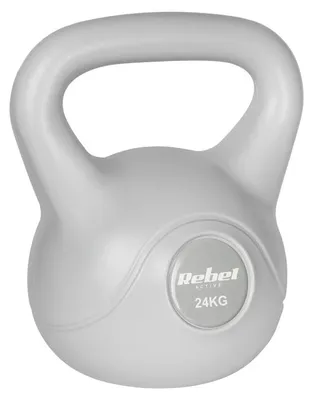 Immagine prodotto di Kettlebell 24kg grigio kettle dumbbell palla per esercizi ABS Rebel
