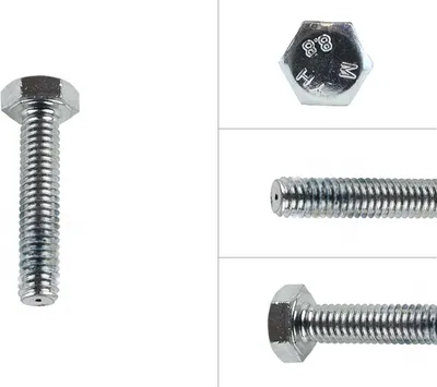 Image de Vis à tête hexagonale galvanisée M4 x 20 mm - 500 pièces