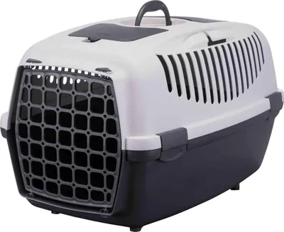 Produktbild von TRIXIE Transportbox Capri 3 - dunkelgrau/hellgrau - 40 × 38 × 61 cm
