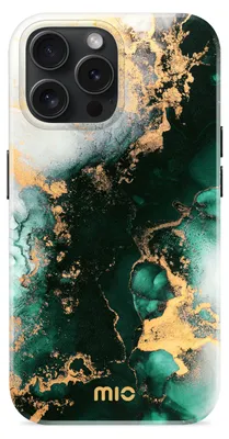 Produktbild von MIO iPhone 15 Pro MagSafe Hülle Hardcase Backcover - Green Marble