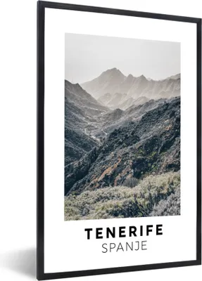 Produktbild von MuchoWow® Gerahmtes Poster Teneriffa - Spanien - Berge 60x90 cm - Poster mit Schwarzem Bilderrahmen Wandposter Rahmen Foto Bilder - Kunst