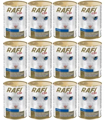 Produktbild von Nassfutter für Katzen Rafi Cat Adult mit Fisch Dose Set 12 x 415g