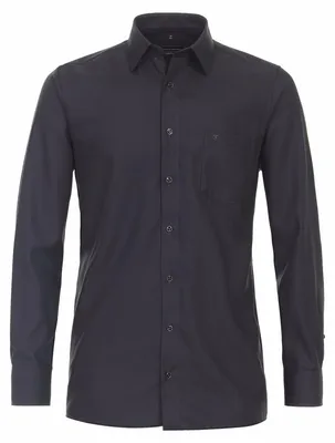 Produktbild von CASAMODA Herren Businesshemd Langarm Kent Comfort-Fit Struktur Schwarz 53