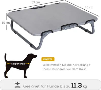 Obrázok produktu pre Skladací pelech pre psa Paws Paws šedý 59 x 46 x 15 cm