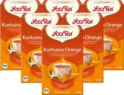 Produktbild von 6 xYOGI TEA Kurkuma Orange | 6 x 34g