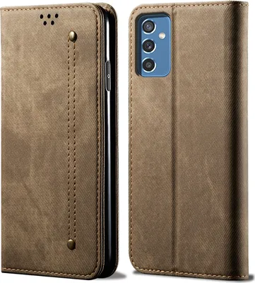 Image de Galaxy A13 5G Case, étui portefeuille en cuir avec fermeture magnétique et support pour Samsung Galaxy A13 5G Khaki
