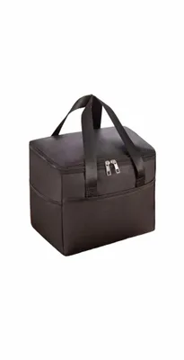 Produktbild von Wasserdichte Thermo-Lunchtasche mit Fächern 9L Schwarz